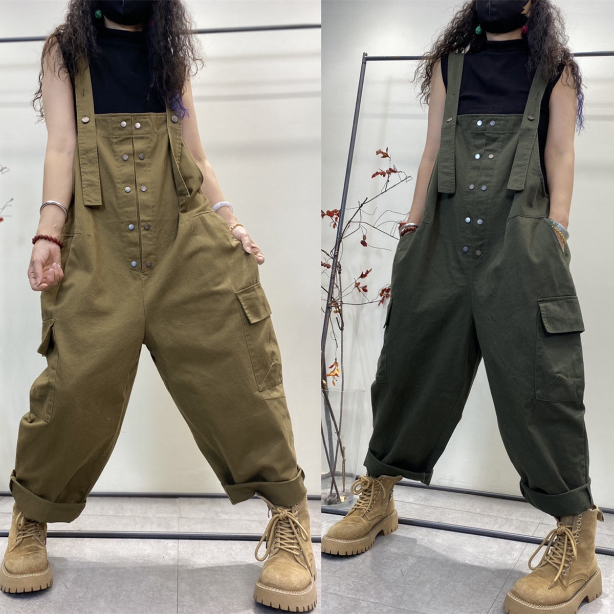 Plus-Size Minimalist Straight-Leg Casual Pants