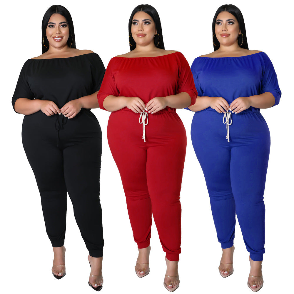 Women's Solid Sports Jumpsuit High Waist Slimming Romper