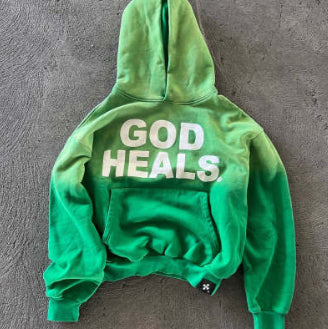 Women's Printed Loose Fit Long Sleeve Hoodie