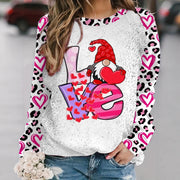 Plus Size Festive Print Holiday Long Sleeve Tee