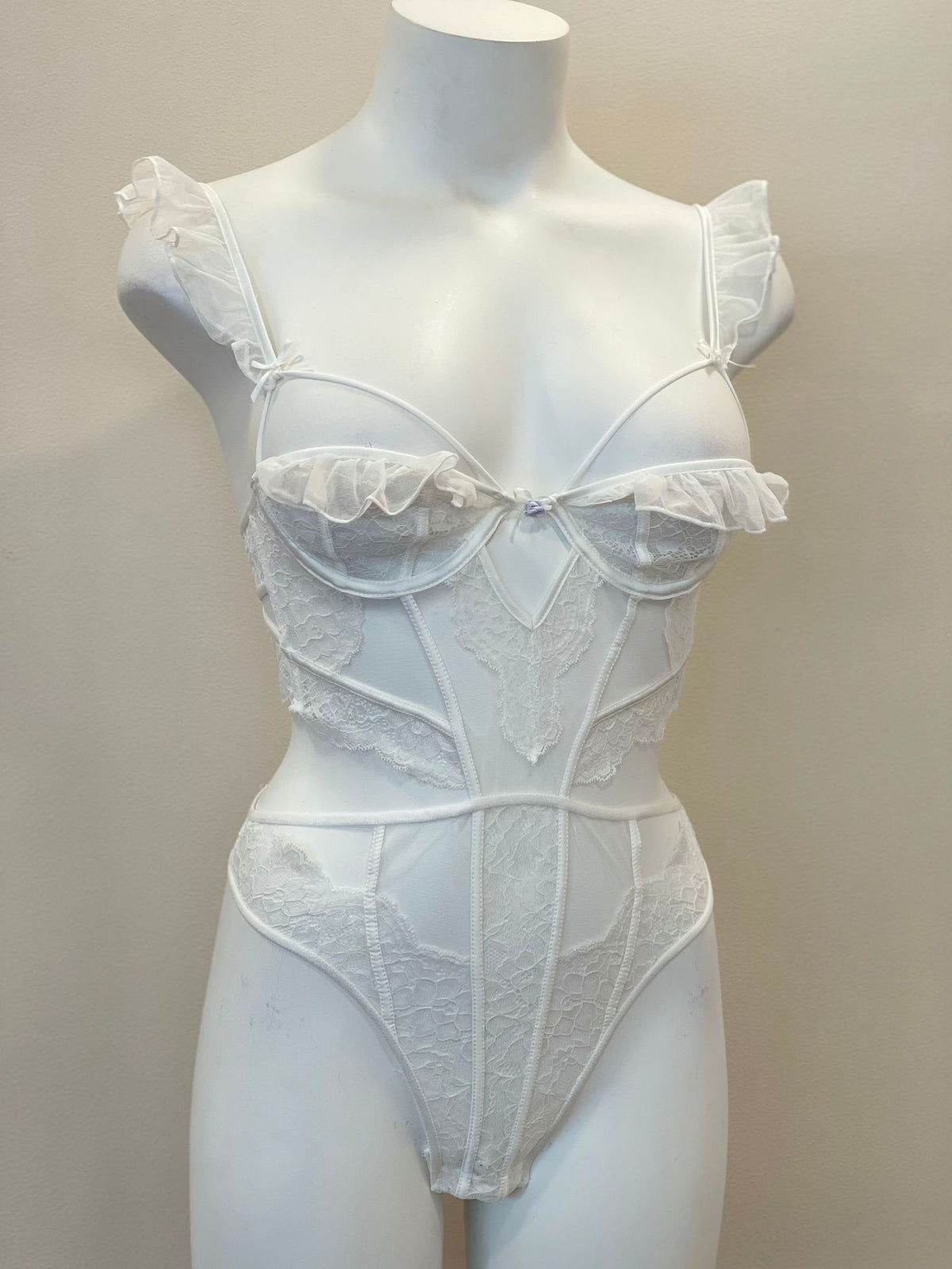 Lace Hollow Jumpsuit with Hidden Hook & Steel Ring