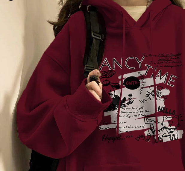 Plus Cashmere Slimming Women's Winter Hoodie