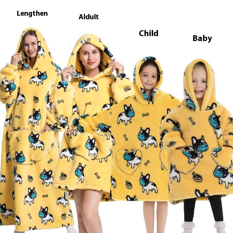 Cozy Oversized Thickened Hooded Blanket Sweatshirt