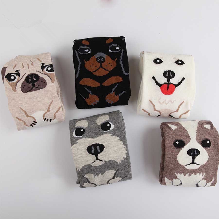 Adorable Cartoon Dog Socks for Women