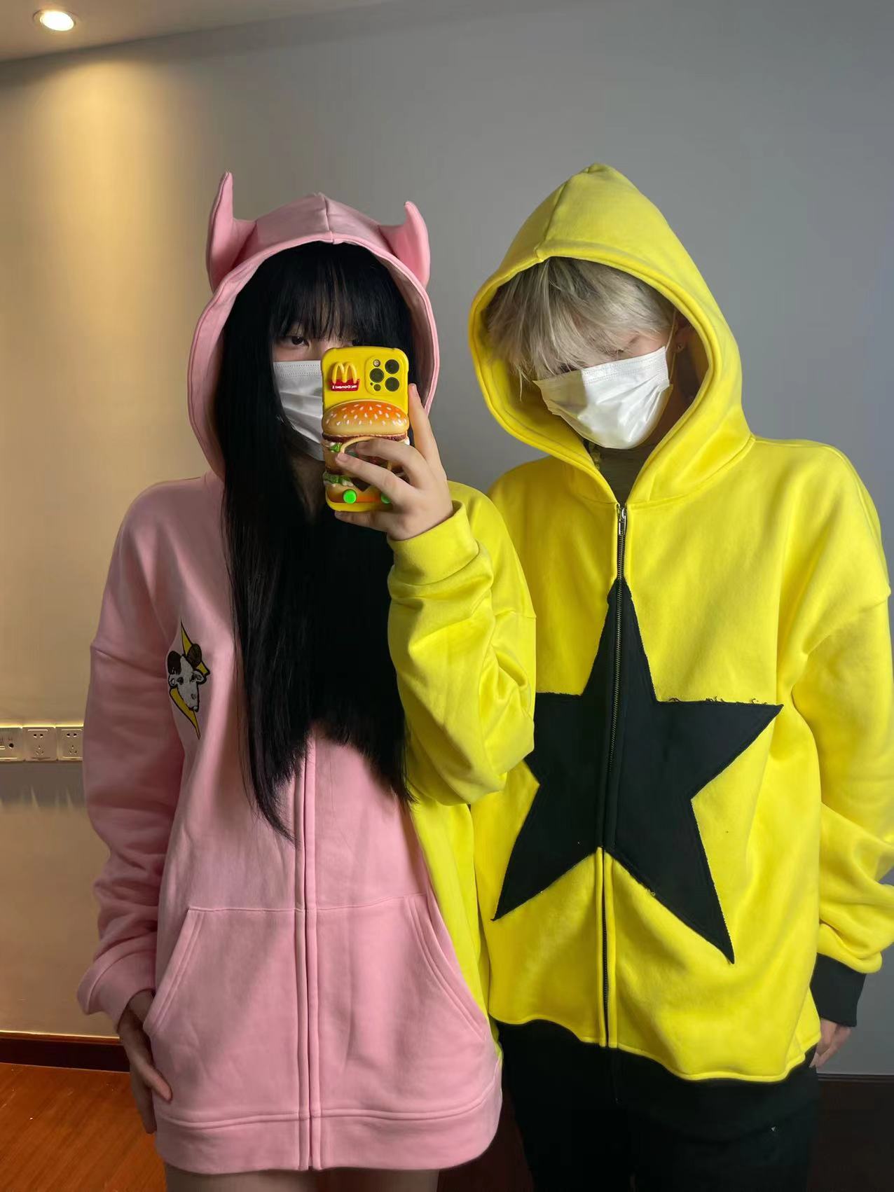 Women's Detachable Tail Hooded Zipper Sweatshirt