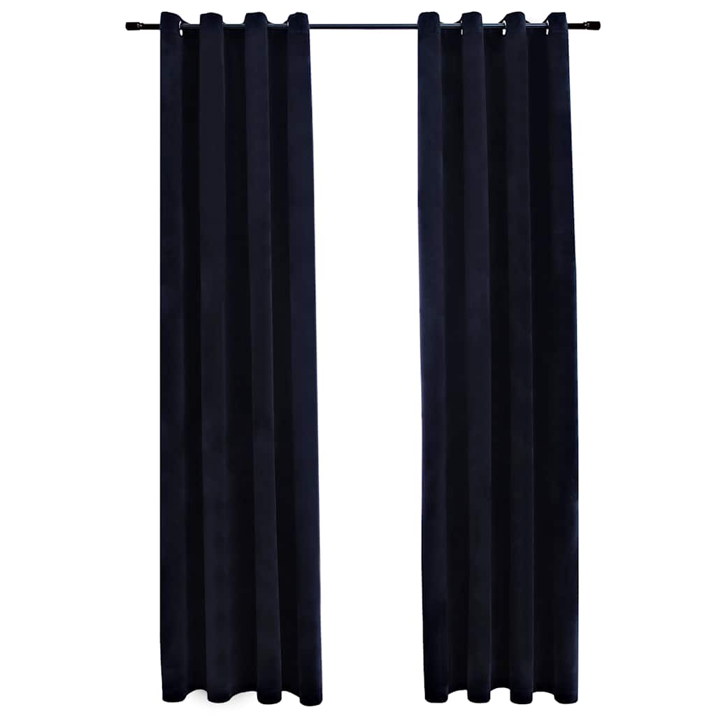 Blackout Curtains with Eyelets, 2 Pieces, Velvet
