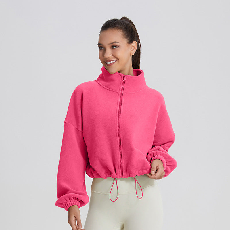 Women's Cozy Fleece Lapel Casual Sweatshirt