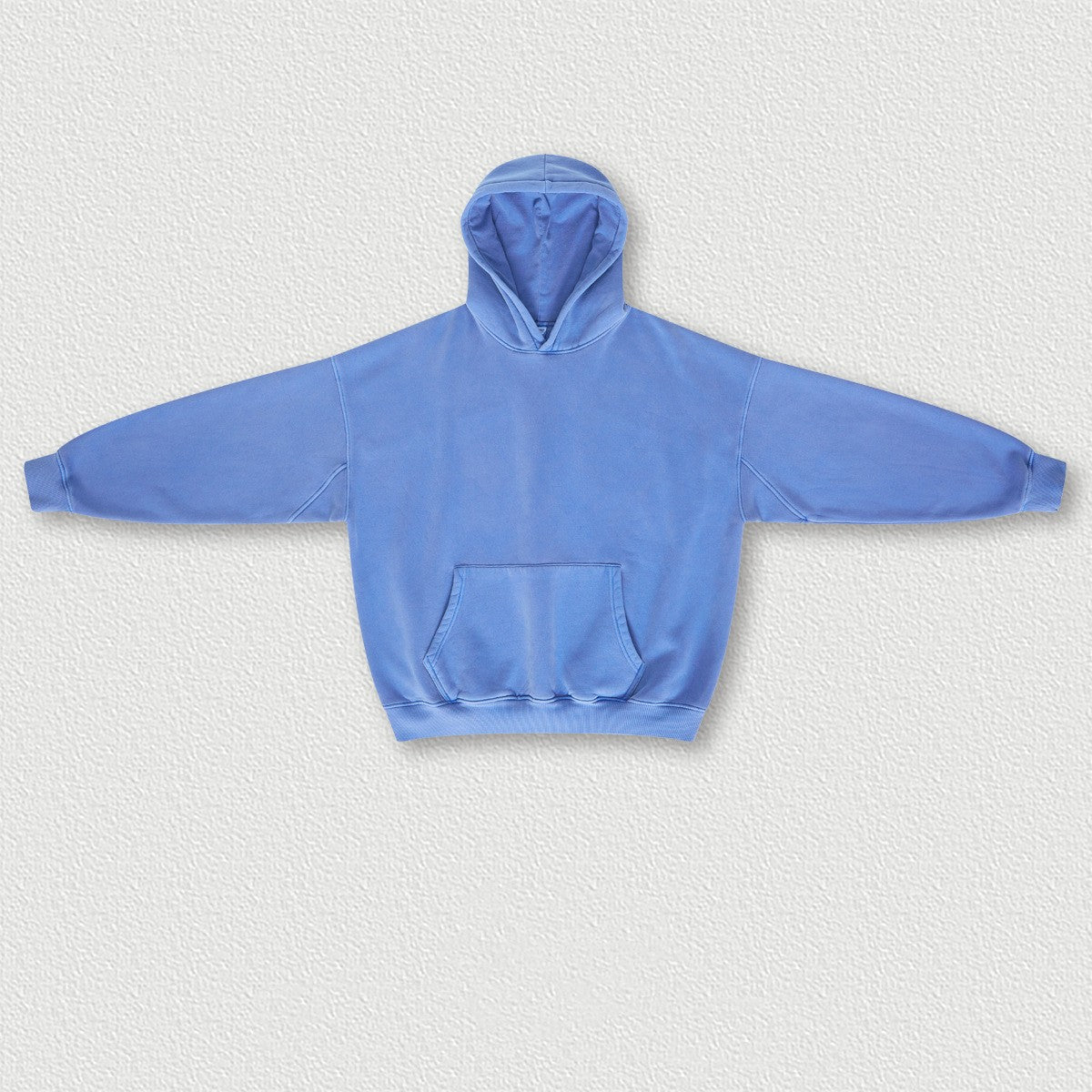 Autumn And Winter Washed And Worn Padded Hooded Sweatshirt