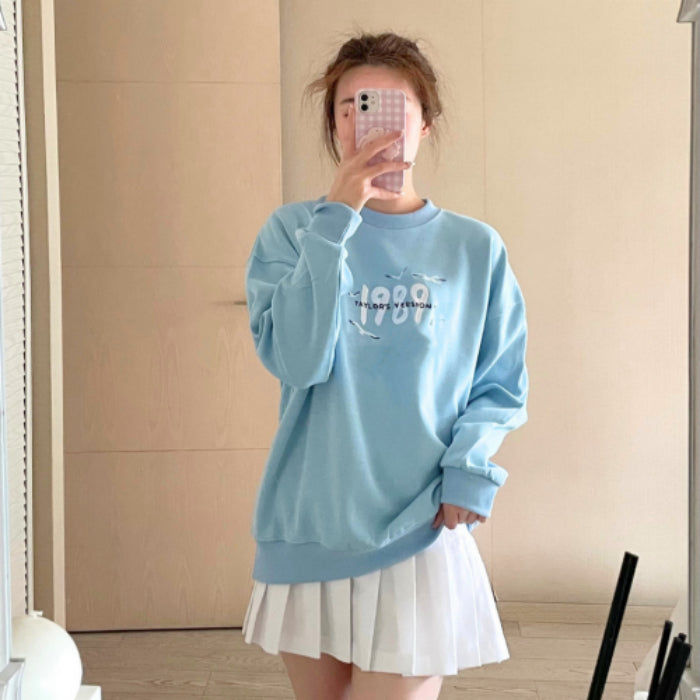 Embroidered Heavyweight Cotton Oversized Pullover Hoodie