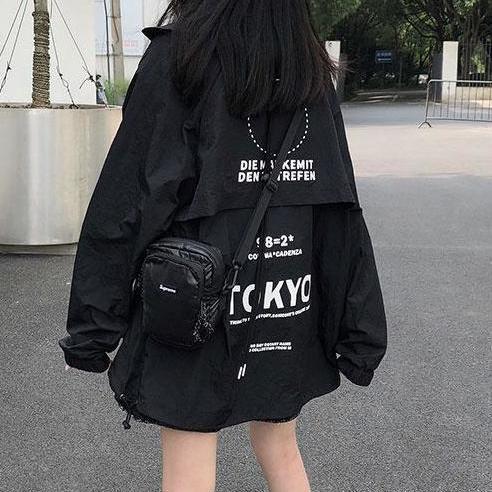 Trendy College Style Loose Print Patchwork Long Sleeve Hoodie