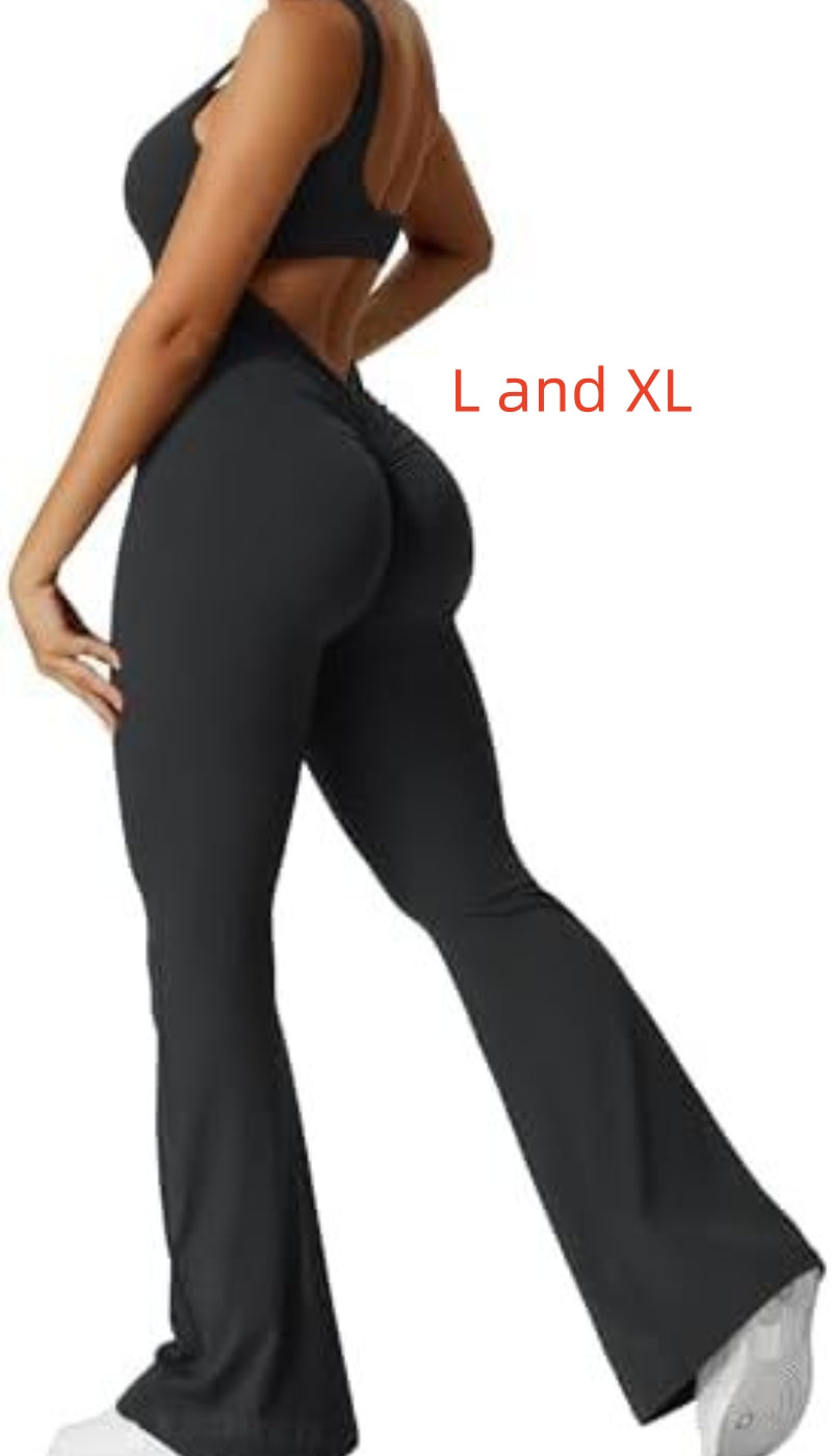 YEOREO Women's Sleeveless Flare Jumpsuit