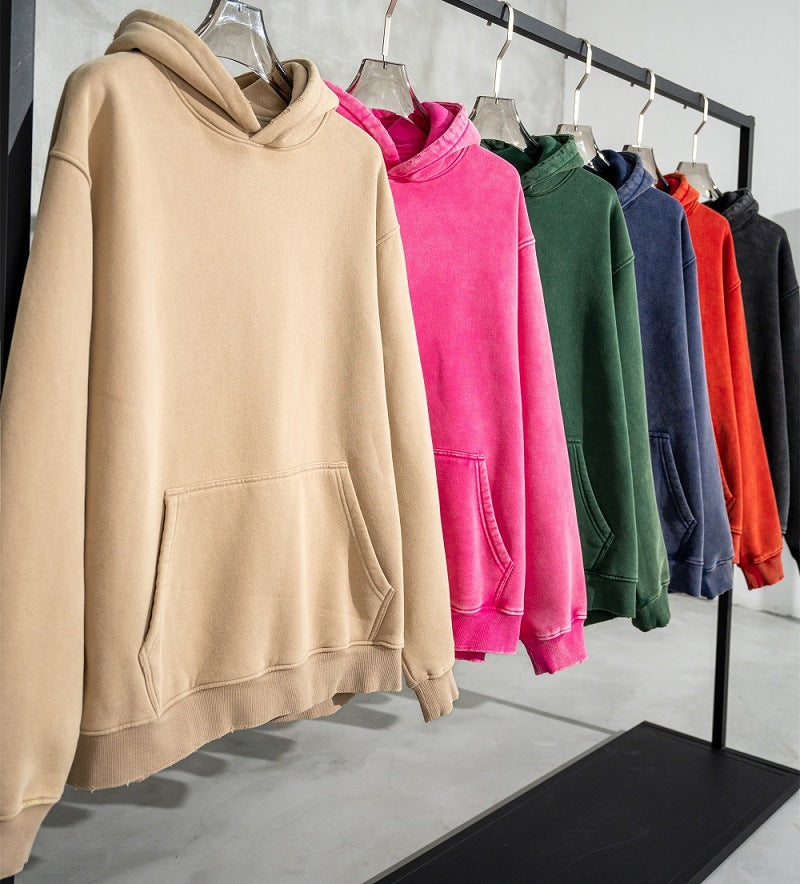 Women's Retro Fleece Lined Loose Hoodie