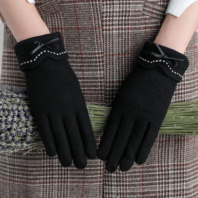 Warm Touch Screen Cashmere Gloves for Women