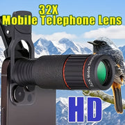 Classic 32× High‑Definition Mobile Zoom Lens – Universal Clip‑On Camera Accessory for Smartphones