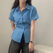 Stylish Short Sleeve Streetwear Shirt – Gothic Casual Look