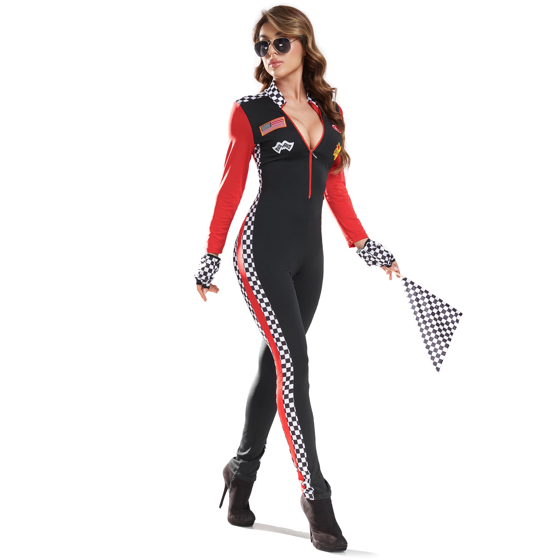 Women's Racing Suit Motorcycle Girl Nightclub Romper