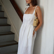 New French-style Vintage White Slip Dress