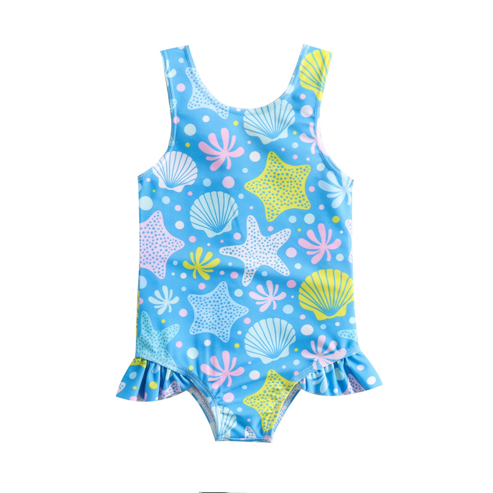 Women's Shell-Printed One-Piece Swimsuit for Beach & Pool