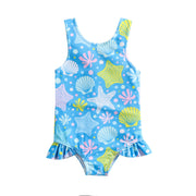 Women's Shell-Printed One-Piece Swimsuit for Beach & Pool