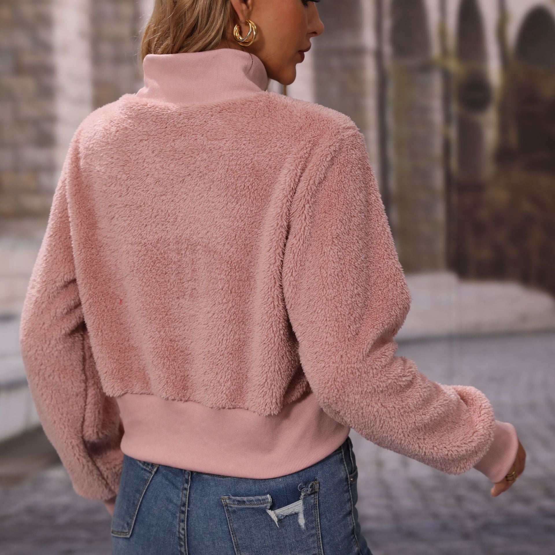 Cozy Alphabet Embroidery Women's Pullover Sweater