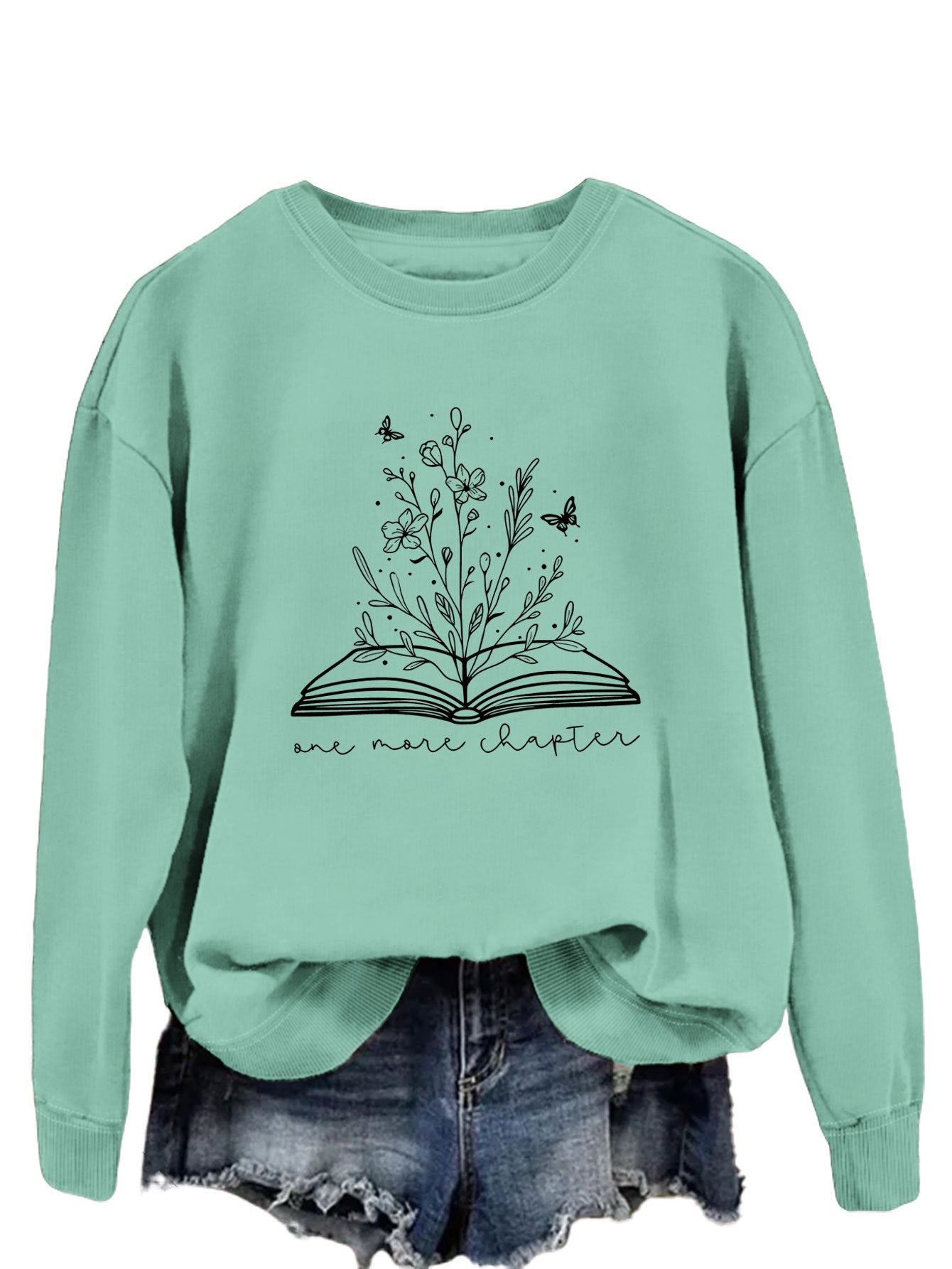 Casual Long Sleeve Letter Print Loose Sweatshirt