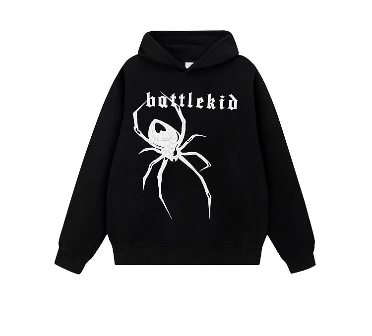 3D Spider Print Loose Casual Pullover Hoodie for Men & Women