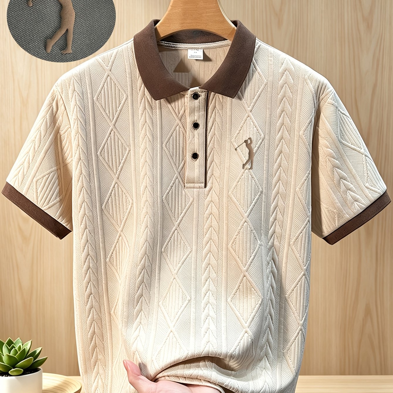 Men's Short Sleeve Collared Golf Polo Shirt