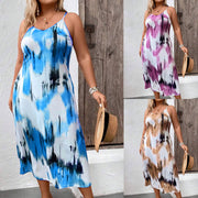 Printed Strap Plus-size Dress