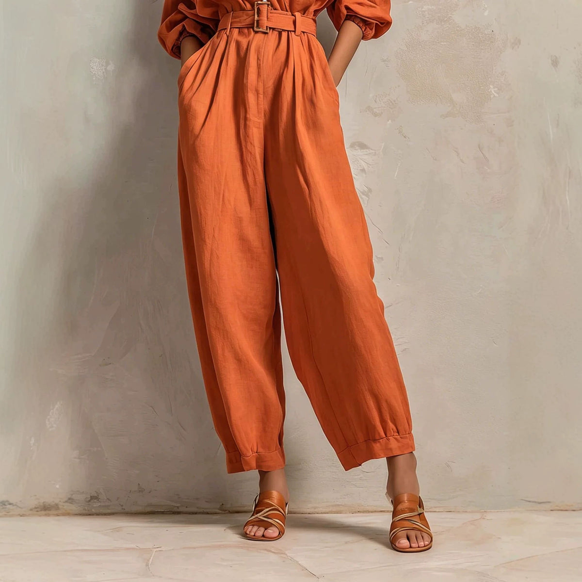 Womens Blended Casual Long-sleeve Jumpsuit