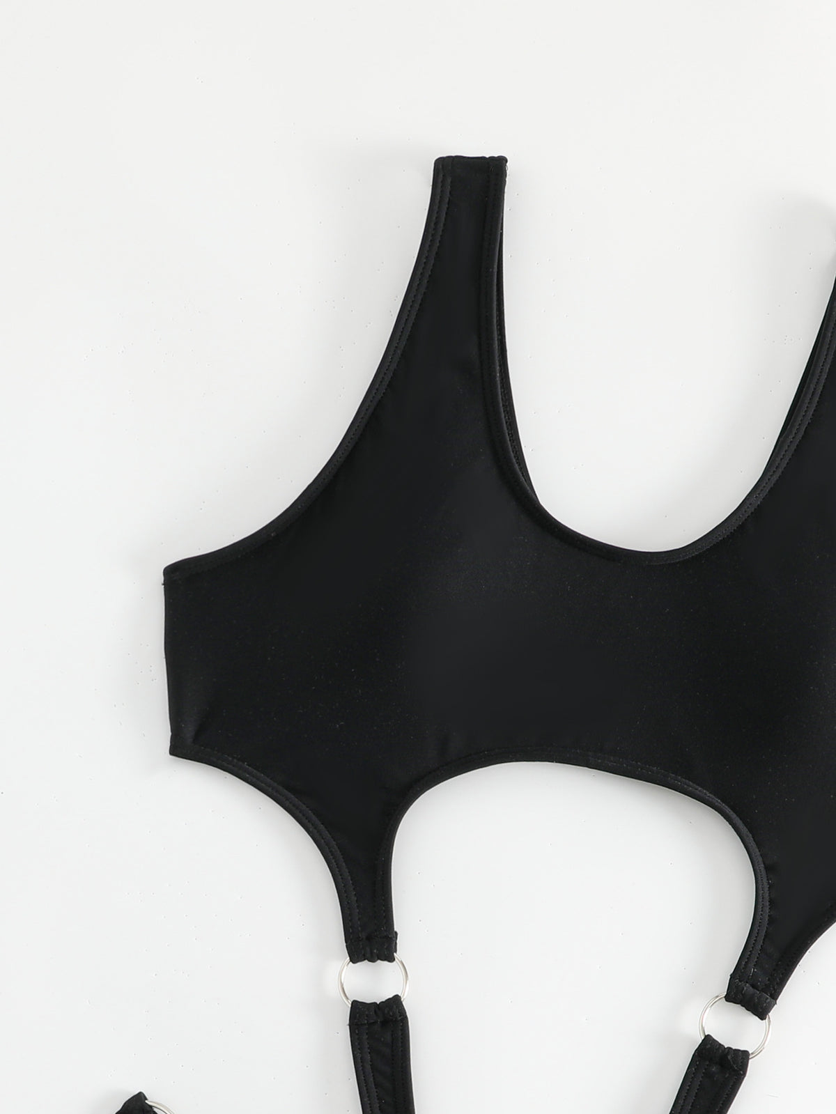 Women's Solid Color Ring One-piece Swimsuit Sexy Bikini