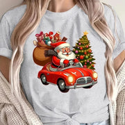 Festive Christmas Tree Print Casual T-Shirt – All‑Match Party Tee