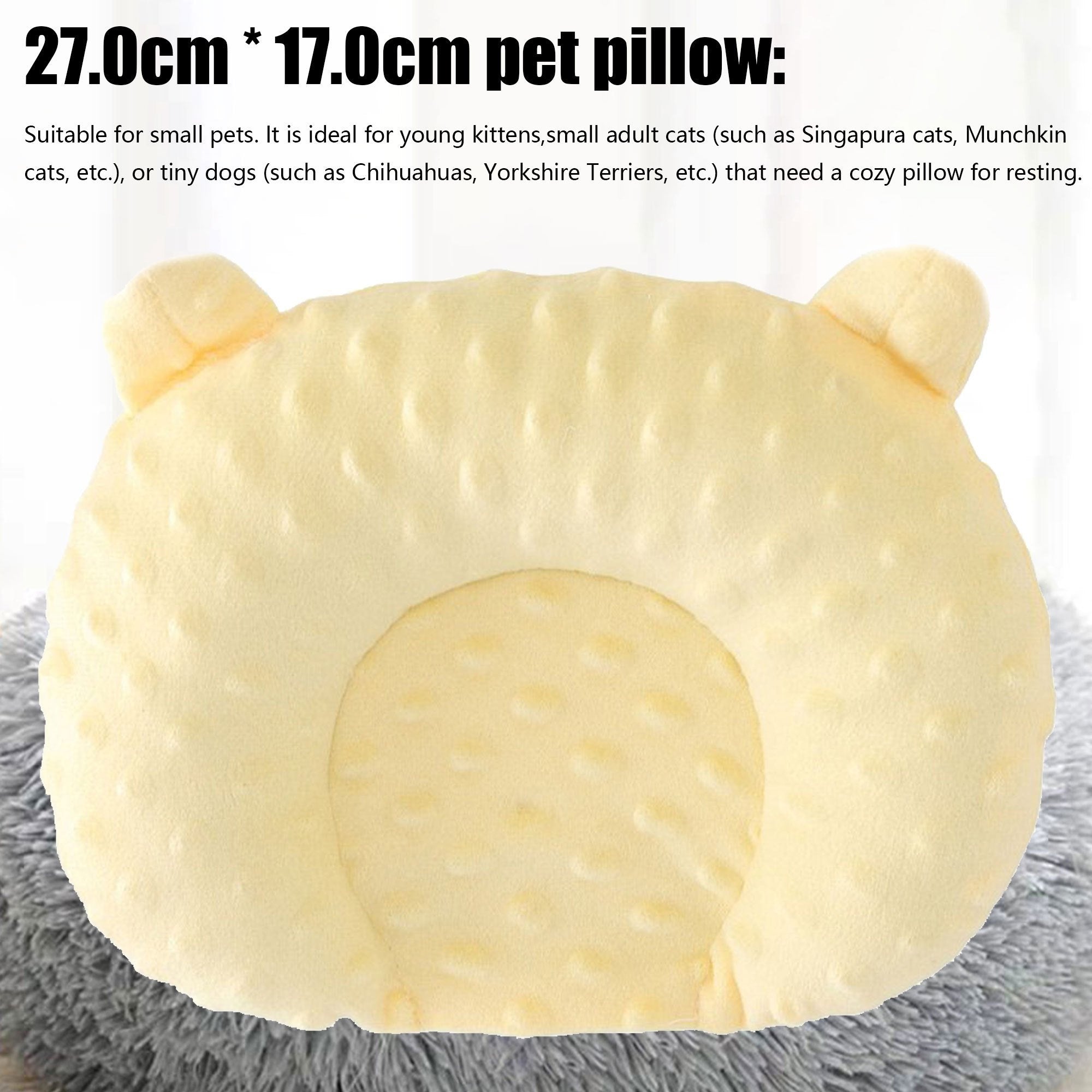 1Pc Extra Large Bed - Heavy-Duty Sleeping With Plush Soft Cushioned Interior, Non-Slip Base, Cute Cartoon Design In Pastel Colors (Pink, Yellow, Green, Purple, Orange, ) - Ideal For Cats, Kittens -...