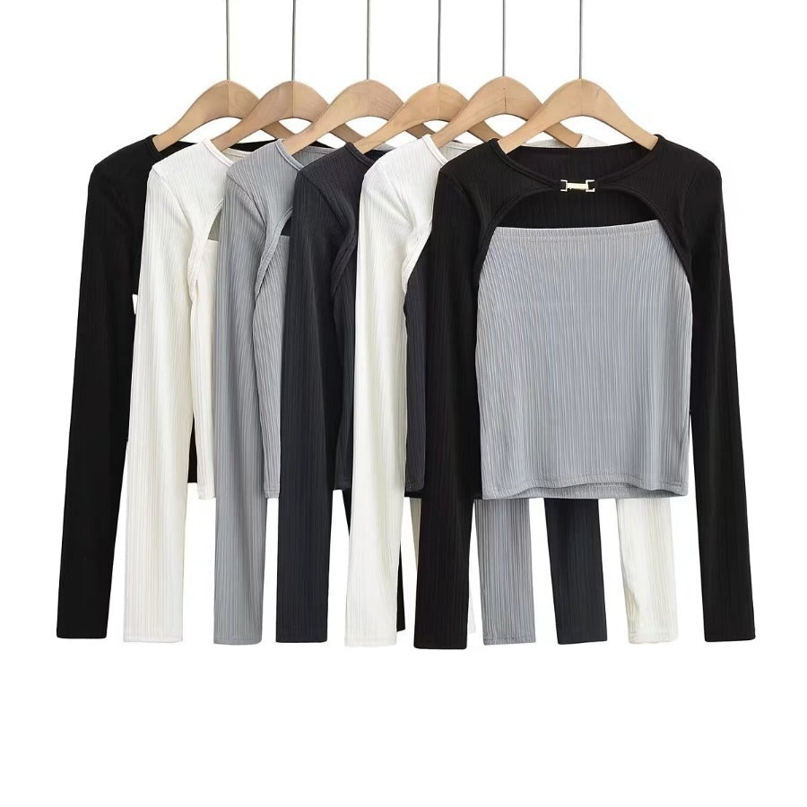 Women's Long Sleeve Elastic Fit Bottoming Shirt