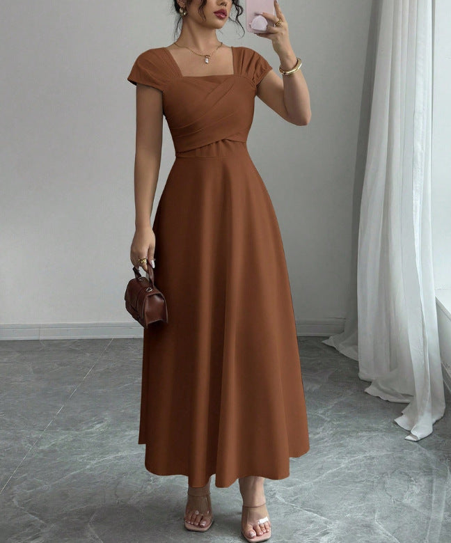 Women's Summer Slimming Waist-slimming Hepburn-style Dress