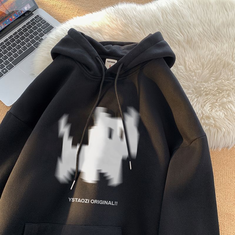 Oversized Retro Couple Pullover Hoodie