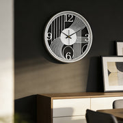40 cm (16 in) Iron 3D Wall Clock – Silent, Available in Black, Gold or Silver