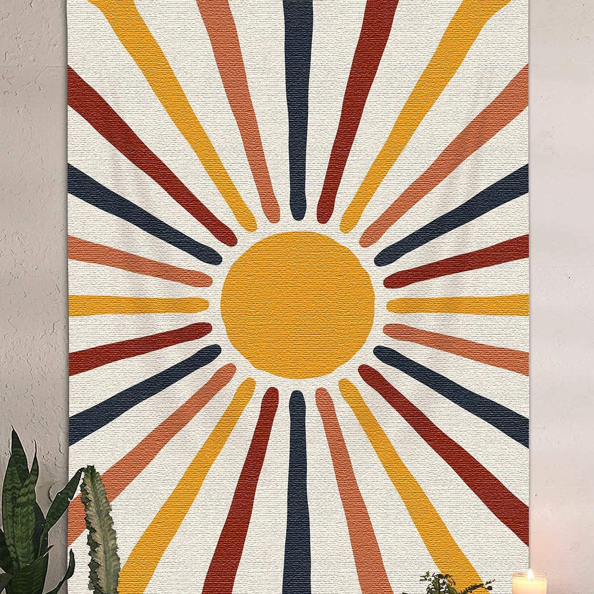 Bohemian Sun Tapestry Synthetic Fiber Retro Decor
