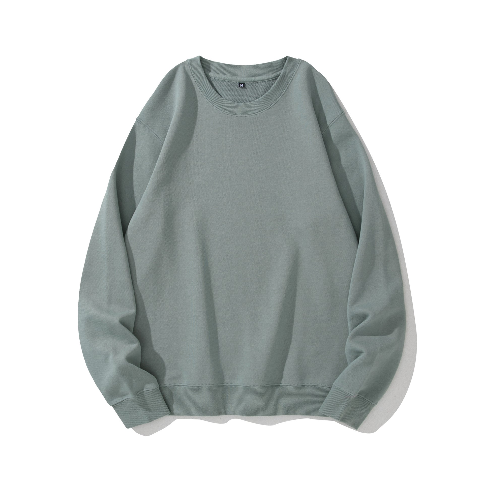Heavyweight Round Neck Sweater Thickened Terry Solid Color Couple