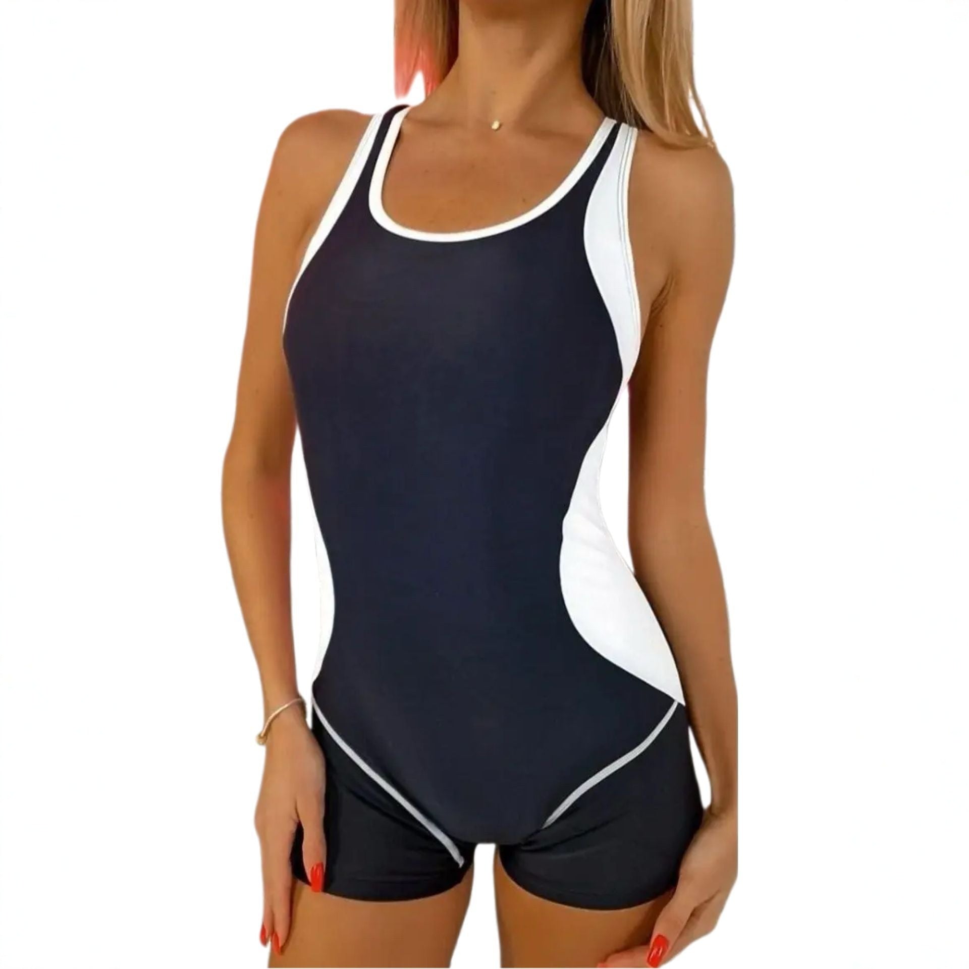 Sports Tank Top Racing Swimsuit One-piece Boxer Briefs