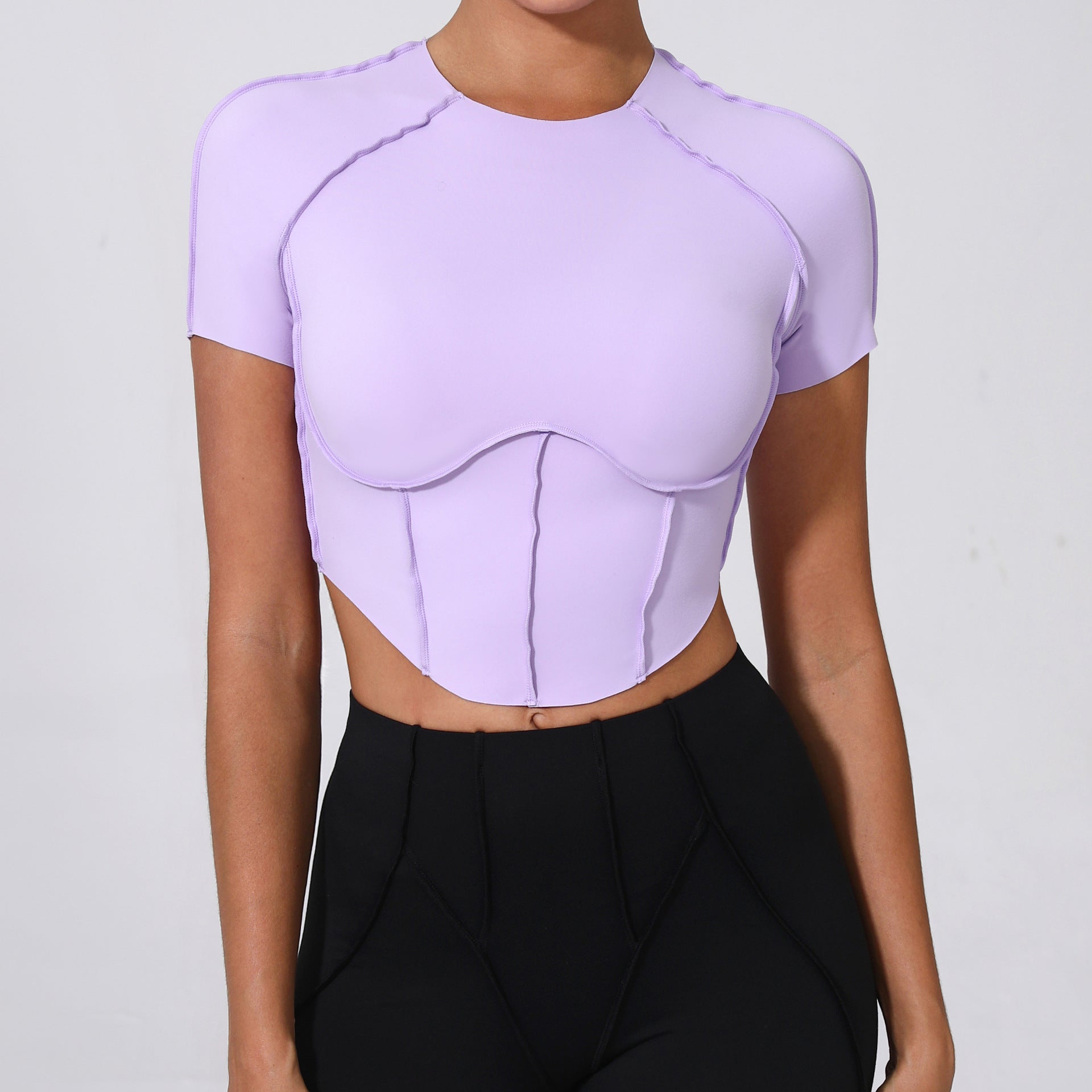 Lightweight Quick-Dry Yoga Short Sleeve Top – Moisture‑Wicking & 3D Fit