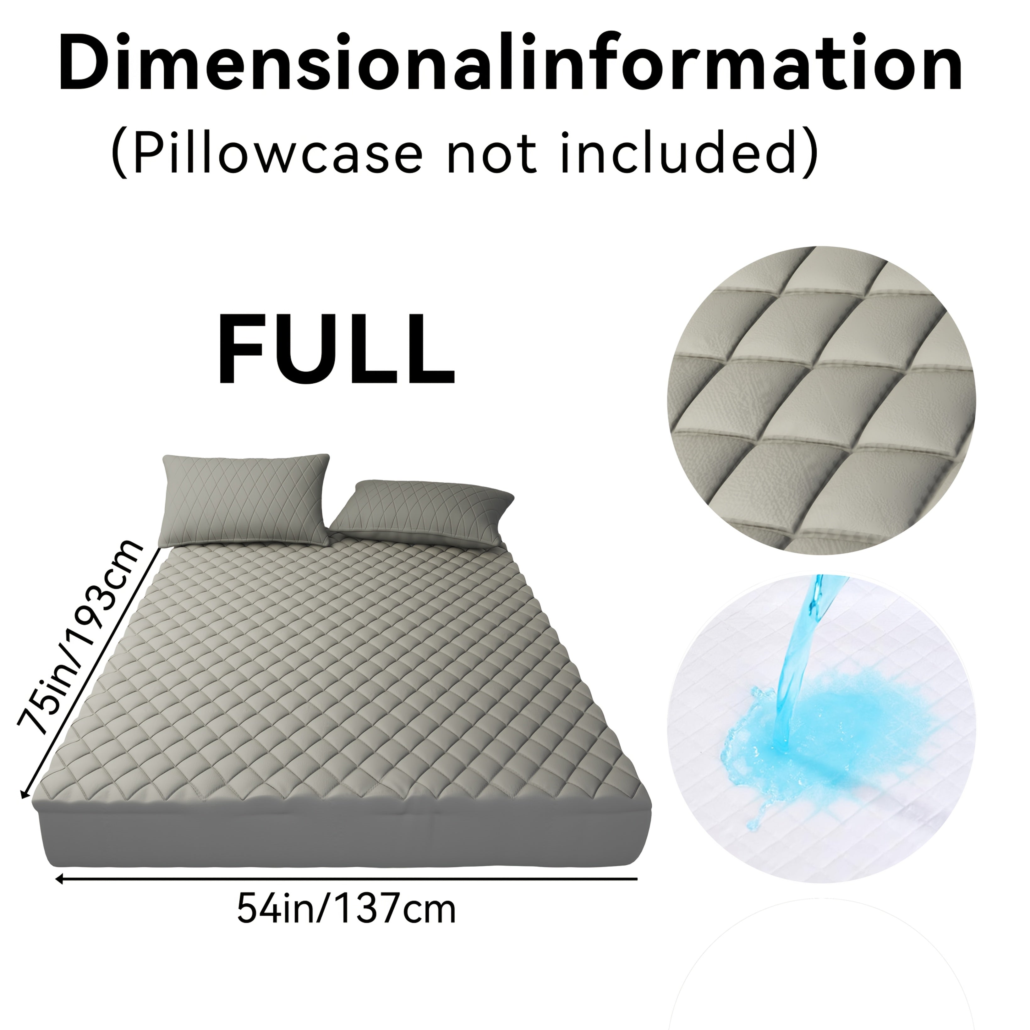1pc Cooling Waterproof Mattress Protector with 9-15\" Deep Pocket