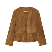 Premium Long-Sleeve A-Line Hem Jacket Coat for Women