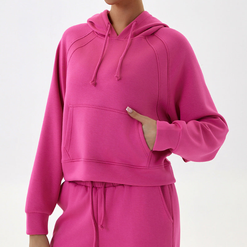 Women's Casual Loose Hooded Exercise Sweatshirt