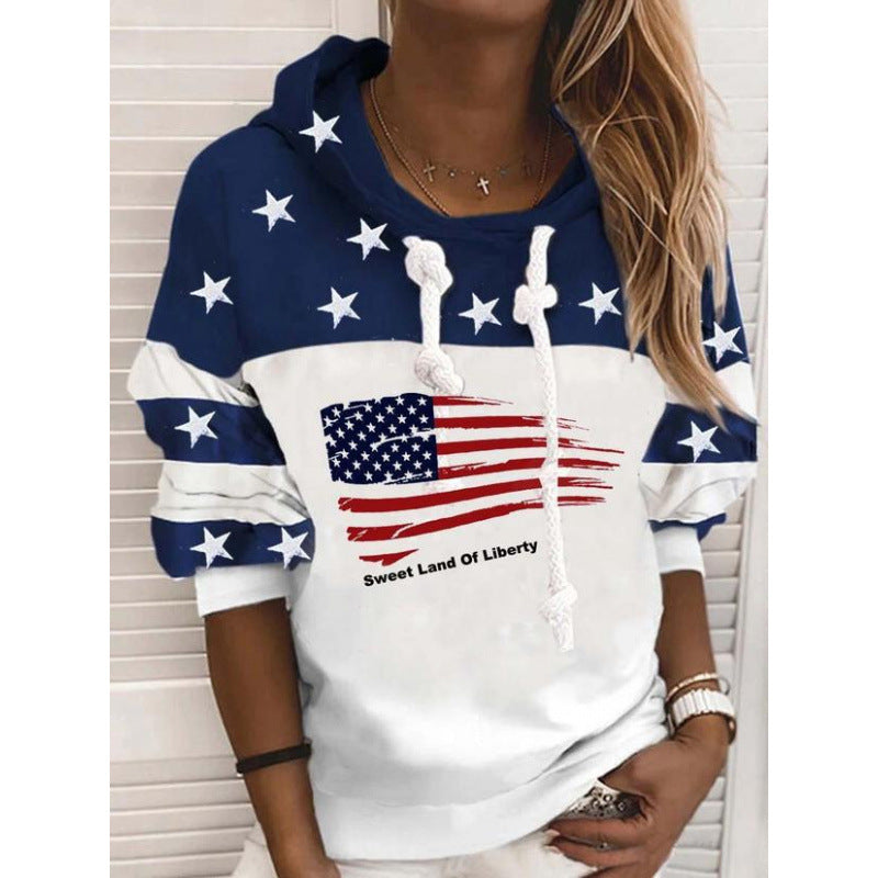Women's Geometric Print Slim Fit Pullover Hoodie