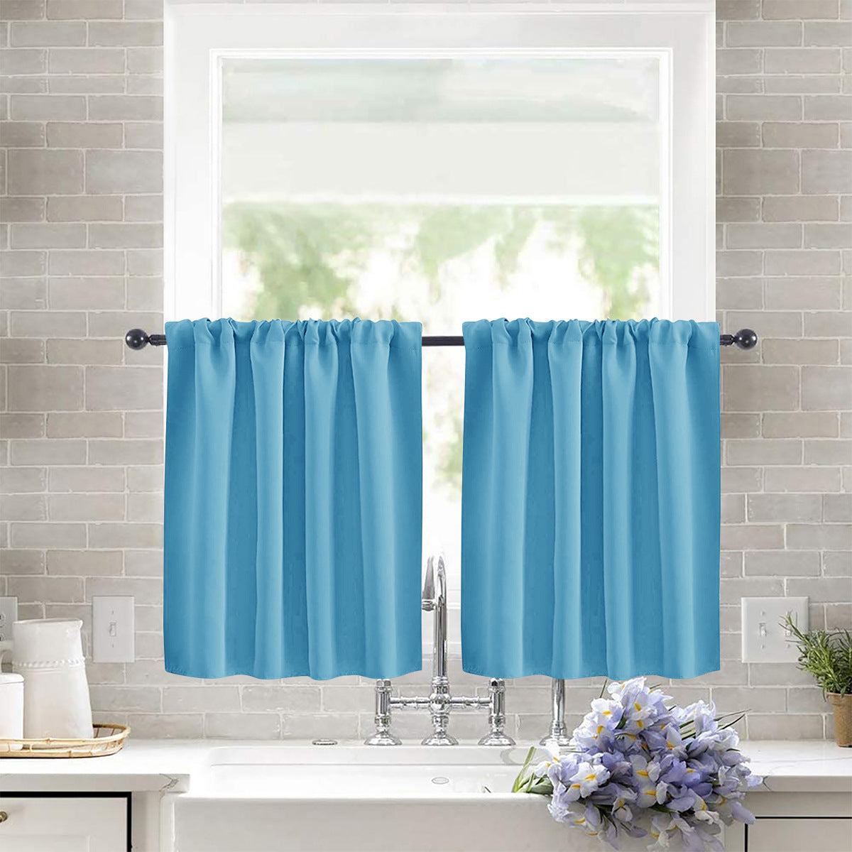 Shade Solid-color High-precision Short Curtain