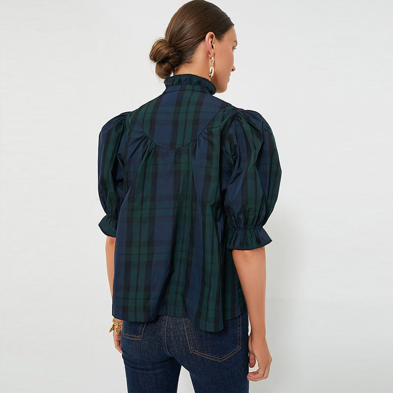 New Ruffled Short Sleeves Top For Women