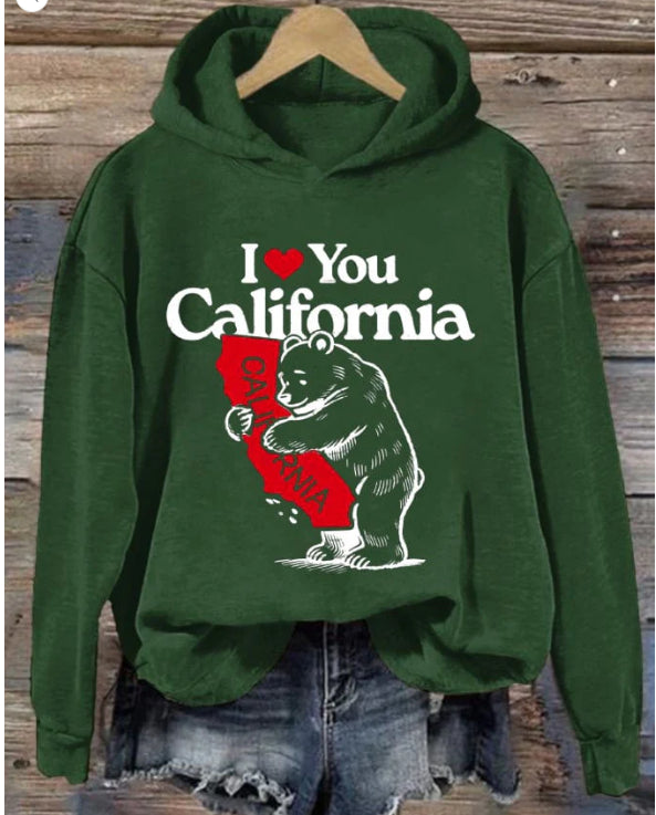 American Polyester Fiber Letter Printed Hoodie