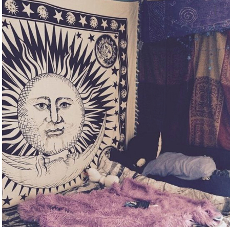Printed Home Tapestry Black and White with Wall Hanging Beach Towel Beach Blanket