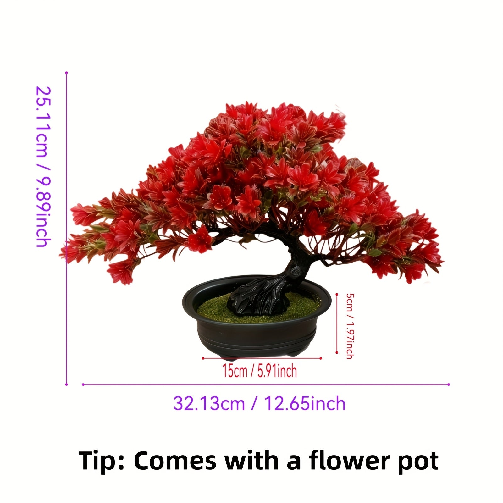 Large artificial bonsai tree with dragon head design