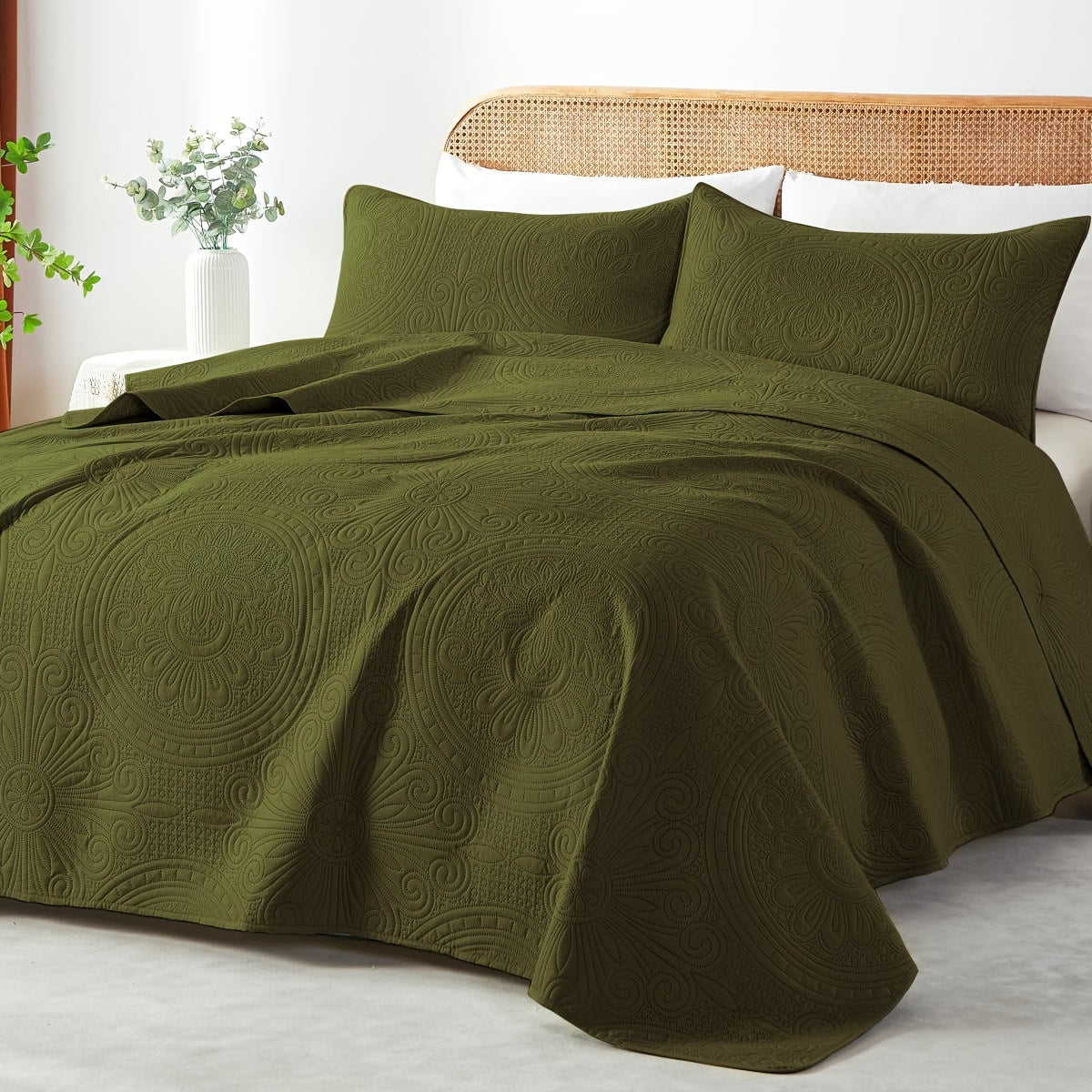 2/3pcs Quilt Set Bedspreads - Soft Cool & Refreshing Summer Quilt Lightweight Microfiber Bedspread - Modern Style Coin Pattern Coverlet For All Seasons - Gifts For The Family